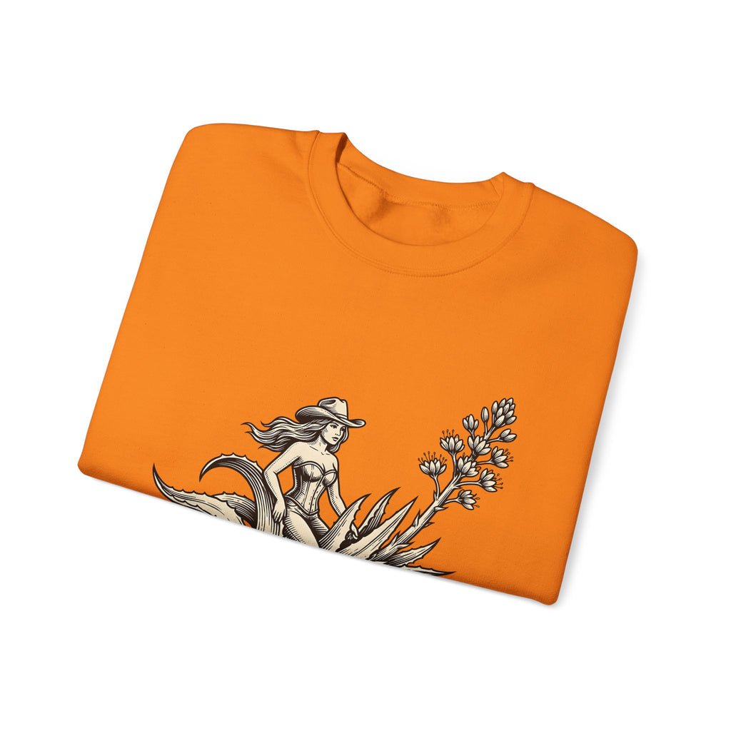 Cowgirl Art Sweatshirt Cowgirl Ranch Gift Women Sepia Sweatshirt Western Art Sweatshirt Cowgirl Fan Vintage Sweatshirt Farm Graphic Line Art Succulent Sweatshirt