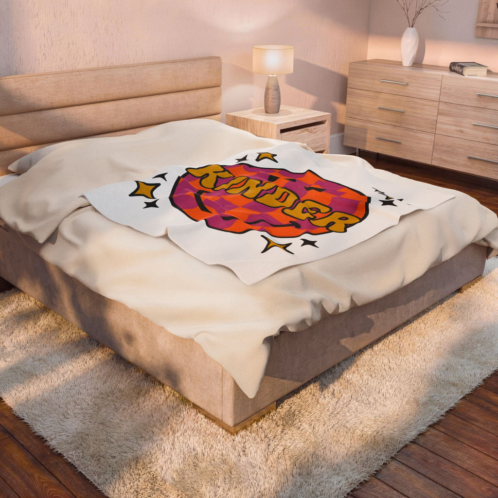 Grin Icon Teachers Inspiration Gift Nostalgic Smiley Educator Enthusiast Vintage Motivational Blanket
