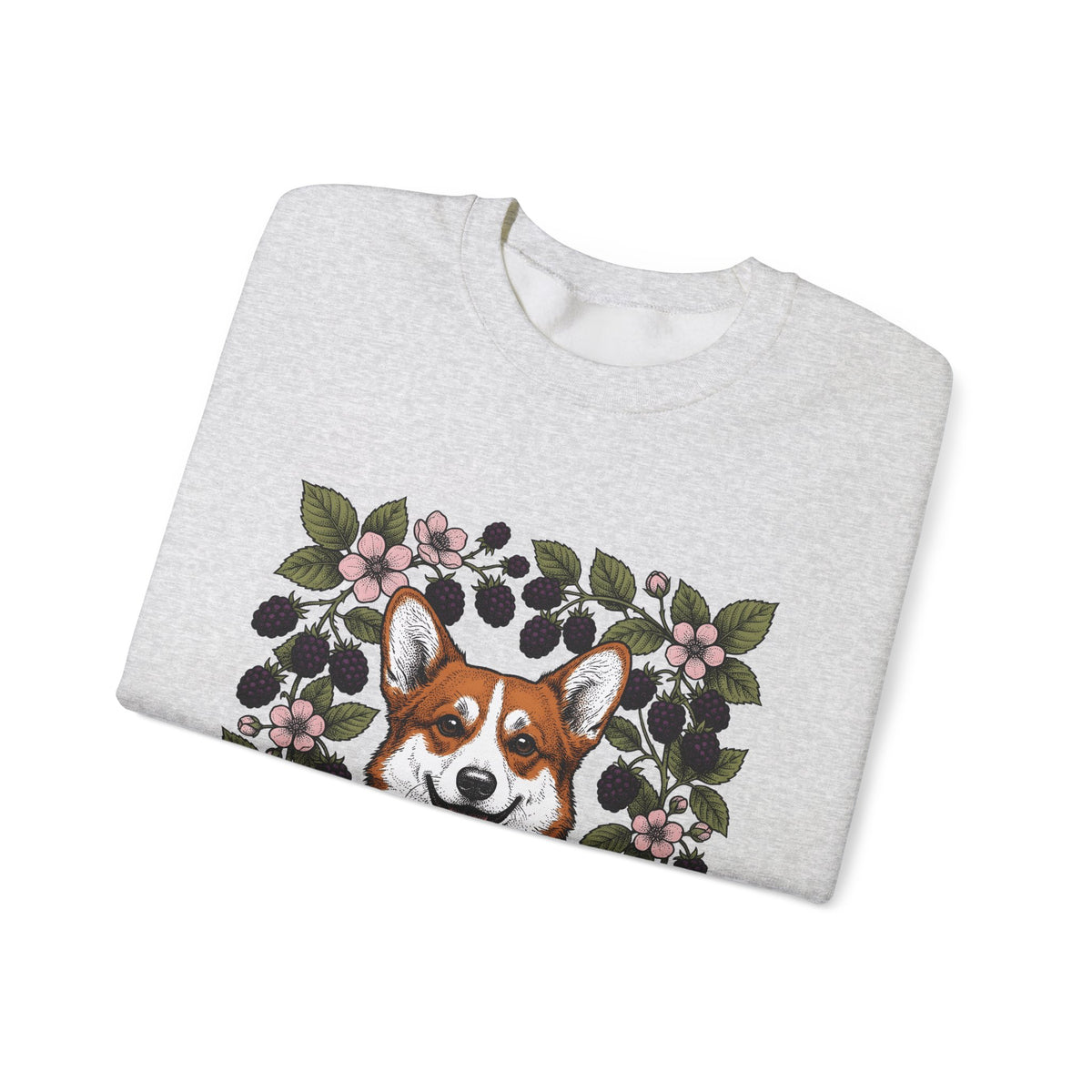 Corgi Hound Sweatshirt Dog Arrangement Gift Women Blossom Sweatshirt Pembroke Welsh Corgi Sweatshirt Dog Fan Corgi Graphic Hound Illustration Sketch