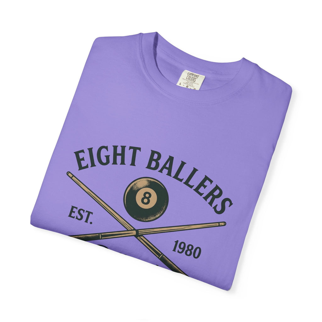 Eight Ball T-Shirt Billiards Bar Gift Women Vintage T-Shirt Magic Ball T-Shirt Pool Fan Distressed T-Shirt Pub Graphic Retro Pool Cues T-Shirt