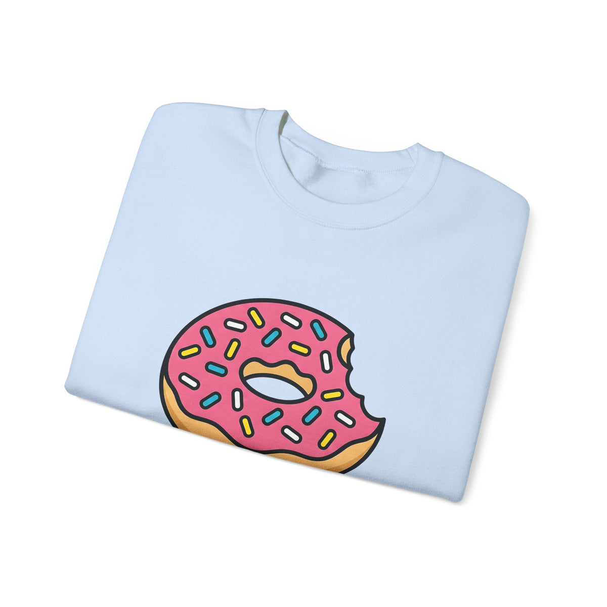 Donut Drawing Sweatshirt Desserts Cuisine Gift Women Charming Sweatshirt Doughnut Sweatshirt Pastry Fan Cartoon Sweatshirt Food Graphic Animation Candy Sweatshirt