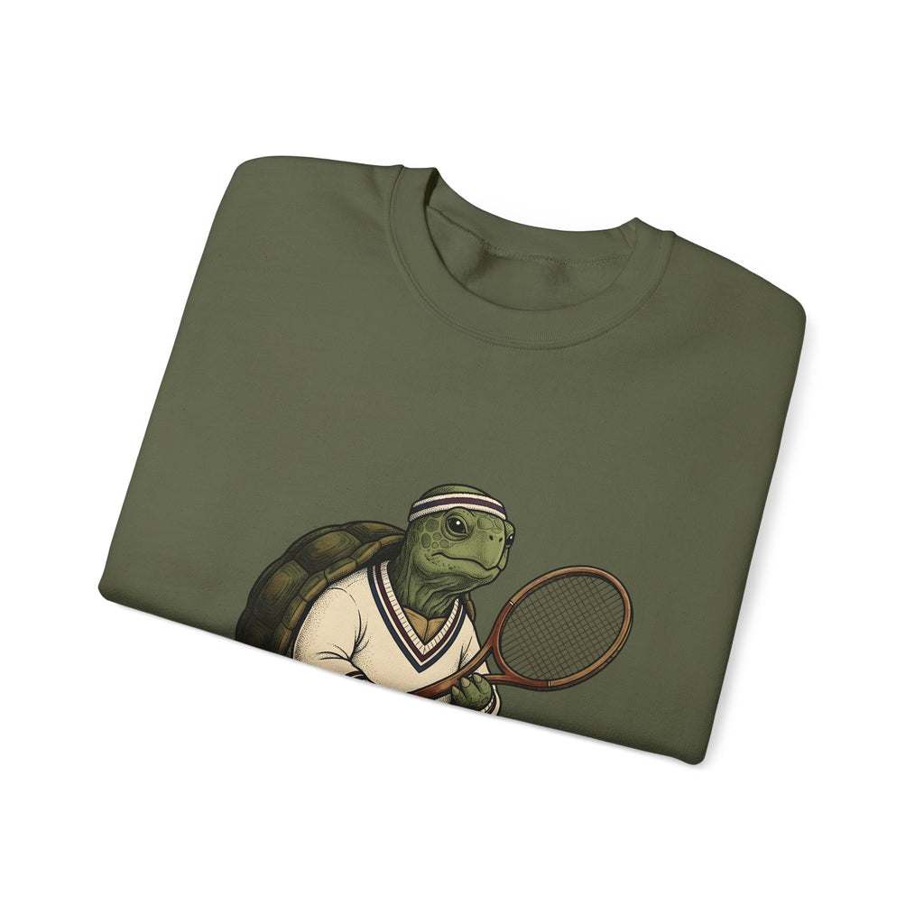 Turtle Tennis Sweatshirt Sports Animal Gift Women Vintage Sweatshirt Tennis Sweatshirt Athlete Fan Retro Sweatshirt Wildlife Graphic Hand Drawn Tennis Ball