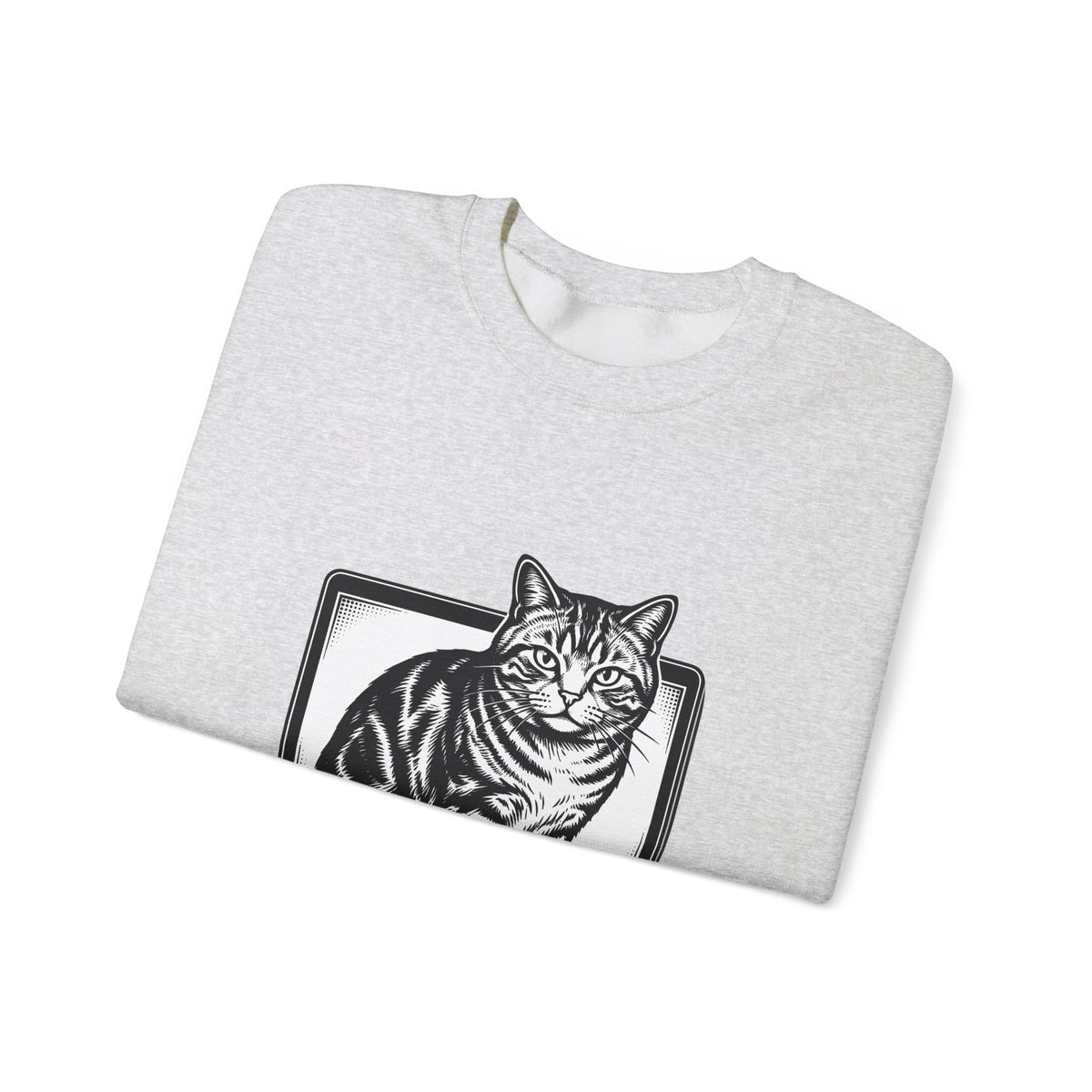 Orange Cat Sweatshirt Cat Gadgets Gift Women Classic Sweatshirt Kitty Sweatshirt Cat Fan Retro Sweatshirt Tech Graphic Doodle Notebook Sweatshirt