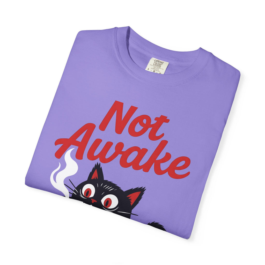 Black Cat Coffee Cat Coffee Gift Cartoon Coffee Cat Fan Comic Caffeine Retro Coffee T-Shirt