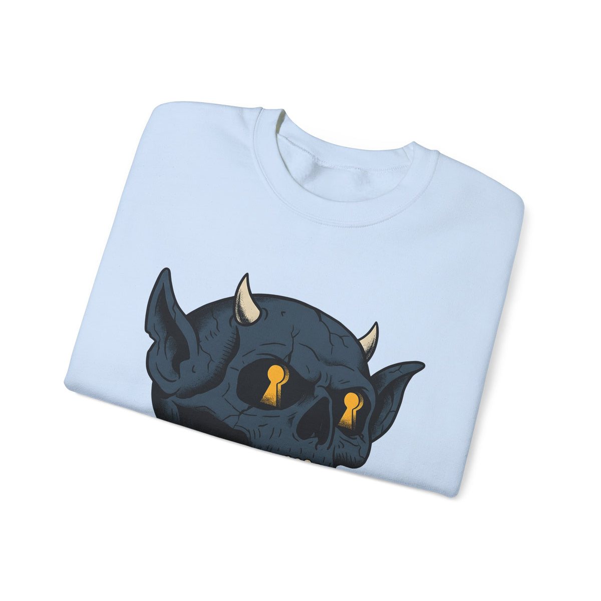 Devil Skull Sweatshirt Halloween Horror Gift Women Tattoo Sweatshirt Skull Sweatshirt Horror Fan Scary Graphic Sweatshirt Retro Teeth Sweatshirt