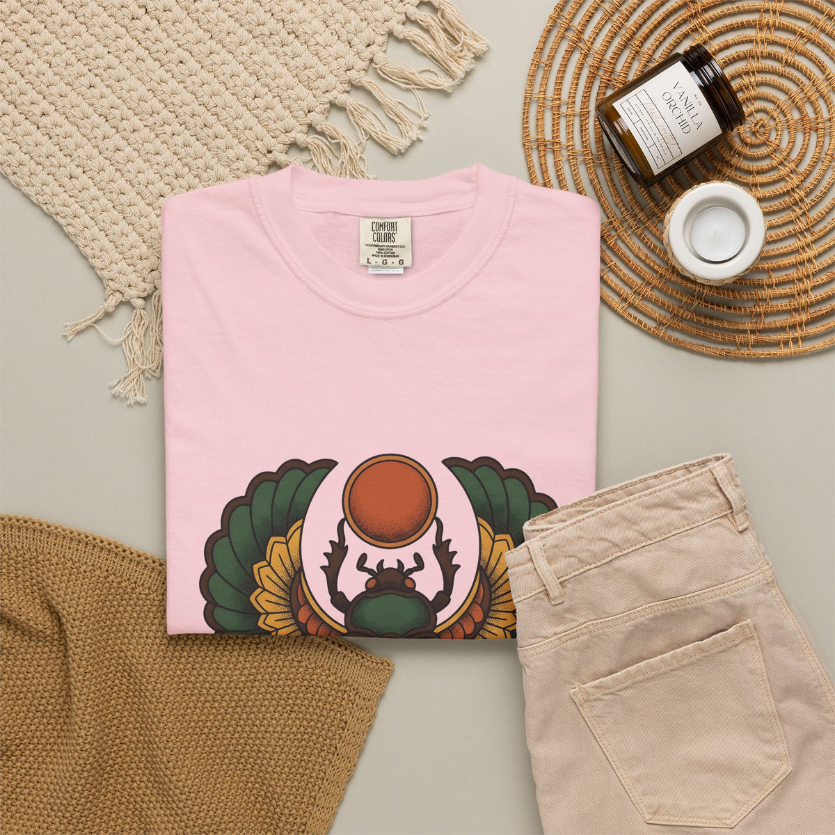 Beetle Bug T-Shirt Boho Chic Chakra Gift Women Minimalist T-Shirt Scarab T-Shirt Bohemian Enthusiast Simple T-Shirt Energy Graphic Hand Drawn Sun