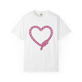 Rope Heart T-Shirt Cowgirl Cowboy Gift Women Contemporary Art T-Shirt Heart Tie T-Shirt Rodeo Fan Modern Art T-Shirt Cowboy Graphic Sleek Knot
