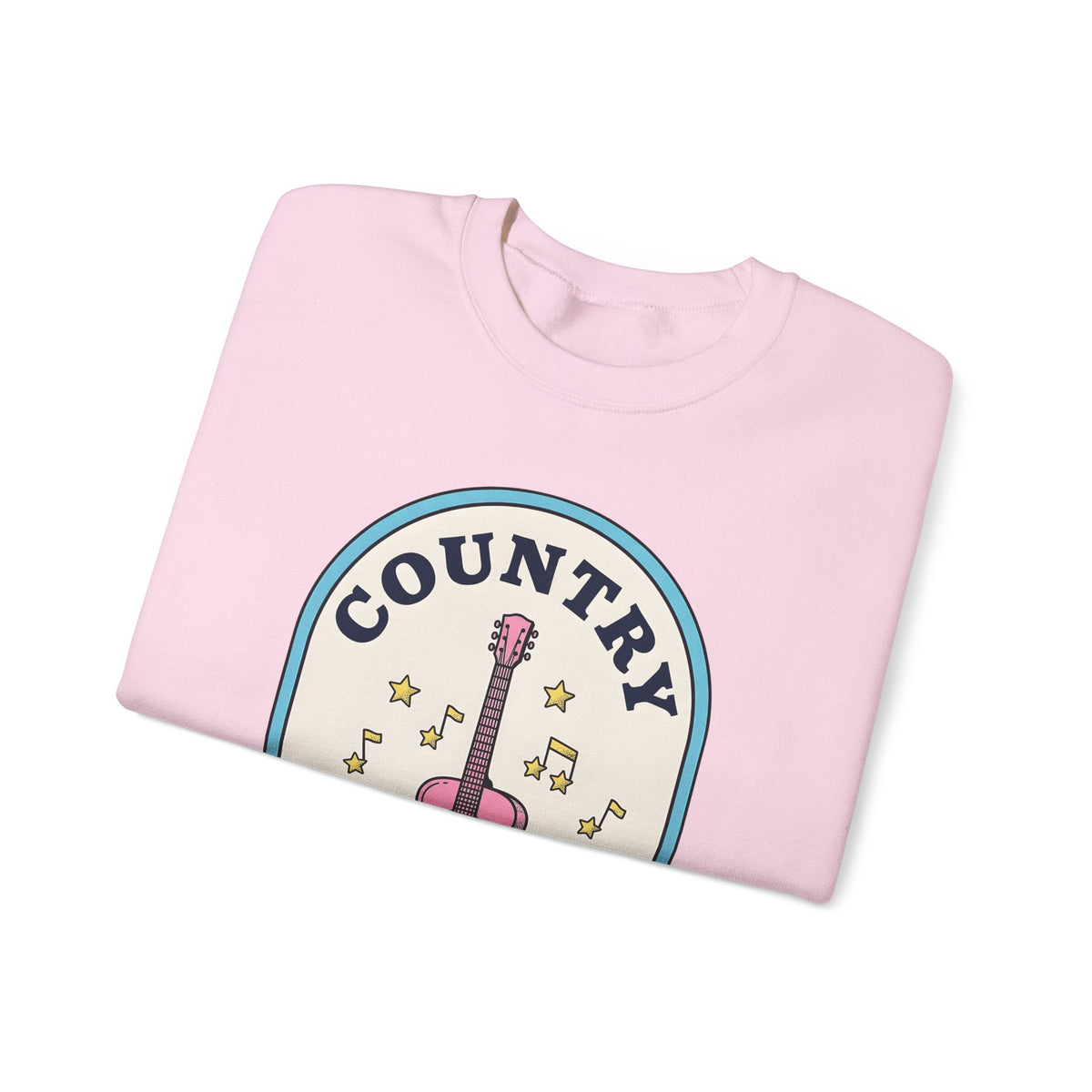 Pastel Guitar Sweatshirt Cowgirl Sound Gift Women Antique Sweatshirt Guitar Sweatshirt Rodeo Fan Vintage Sweatshirt Audio Graphic Nostalgic Twinkle Sweatshirt