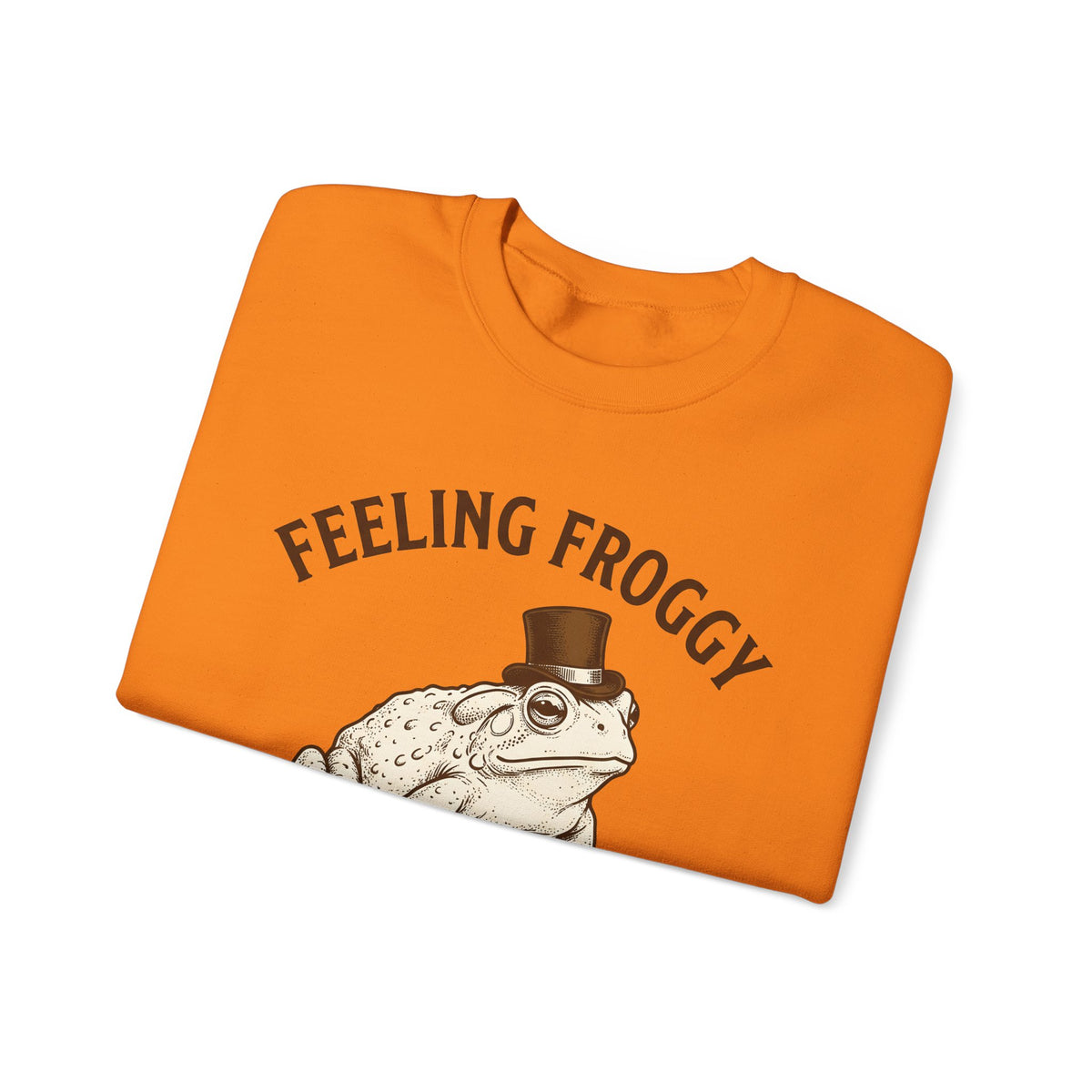 Toad Top Hat Sweatshirt Funny Animal Gift Women Vintage Sweatshirt Frog Sweatshirt Humor Fan Retro Sweatshirt Creature Graphic Hand Drawn Animal Humor Sweatshirt