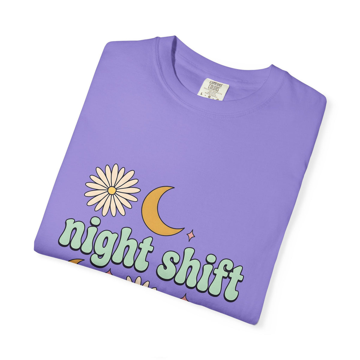 Moon Blossom Graphic T-Shirt Nurses Drink Gift Women Cartoon T-Shirt Flower T-Shirt