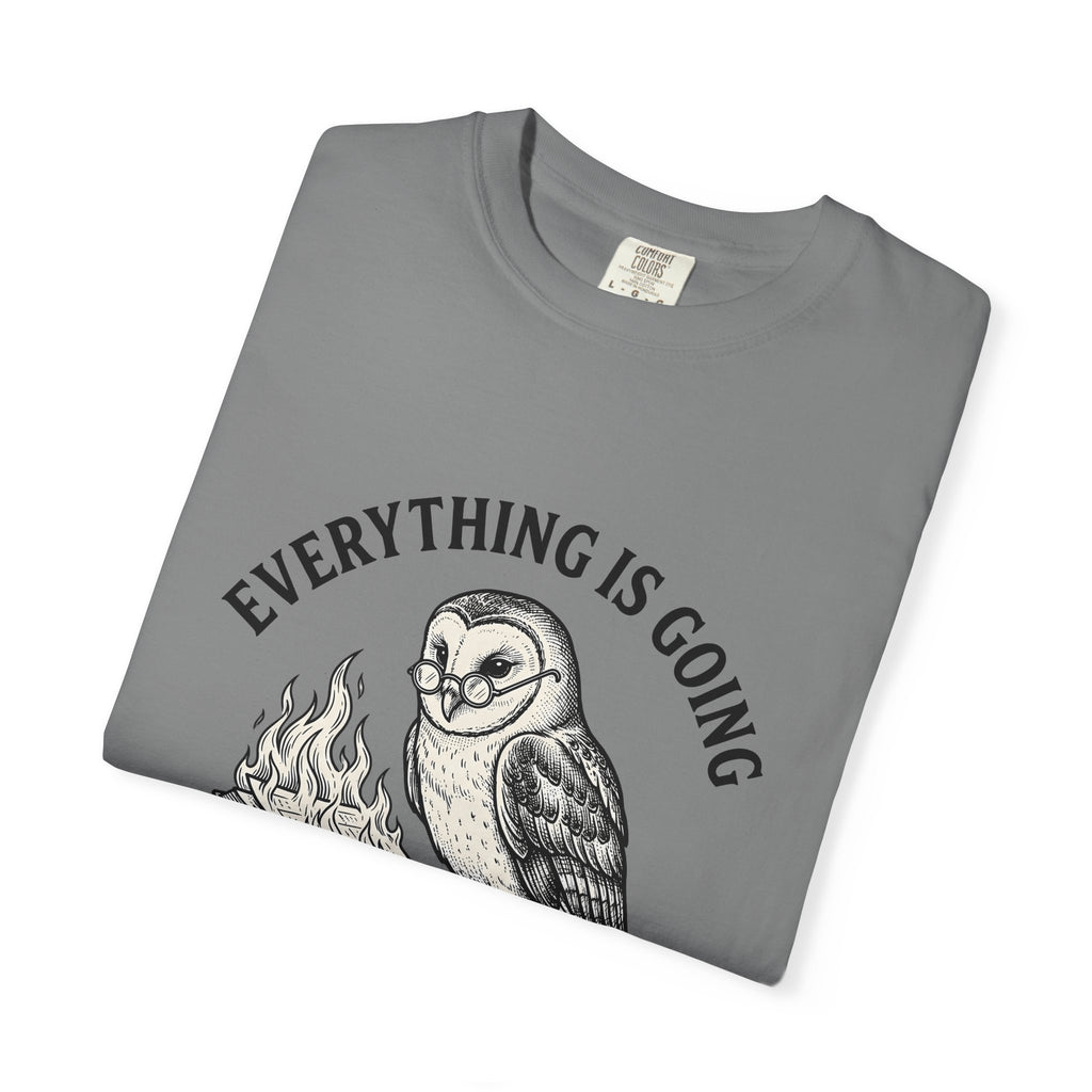 Owl Eyeglasses T-Shirt Funny Critters Gift Women Old-Fashioned T-Shirt Owl T-Shirt Humor Fan Vintage T-Shirt Creature Graphic Outline Blazing Book