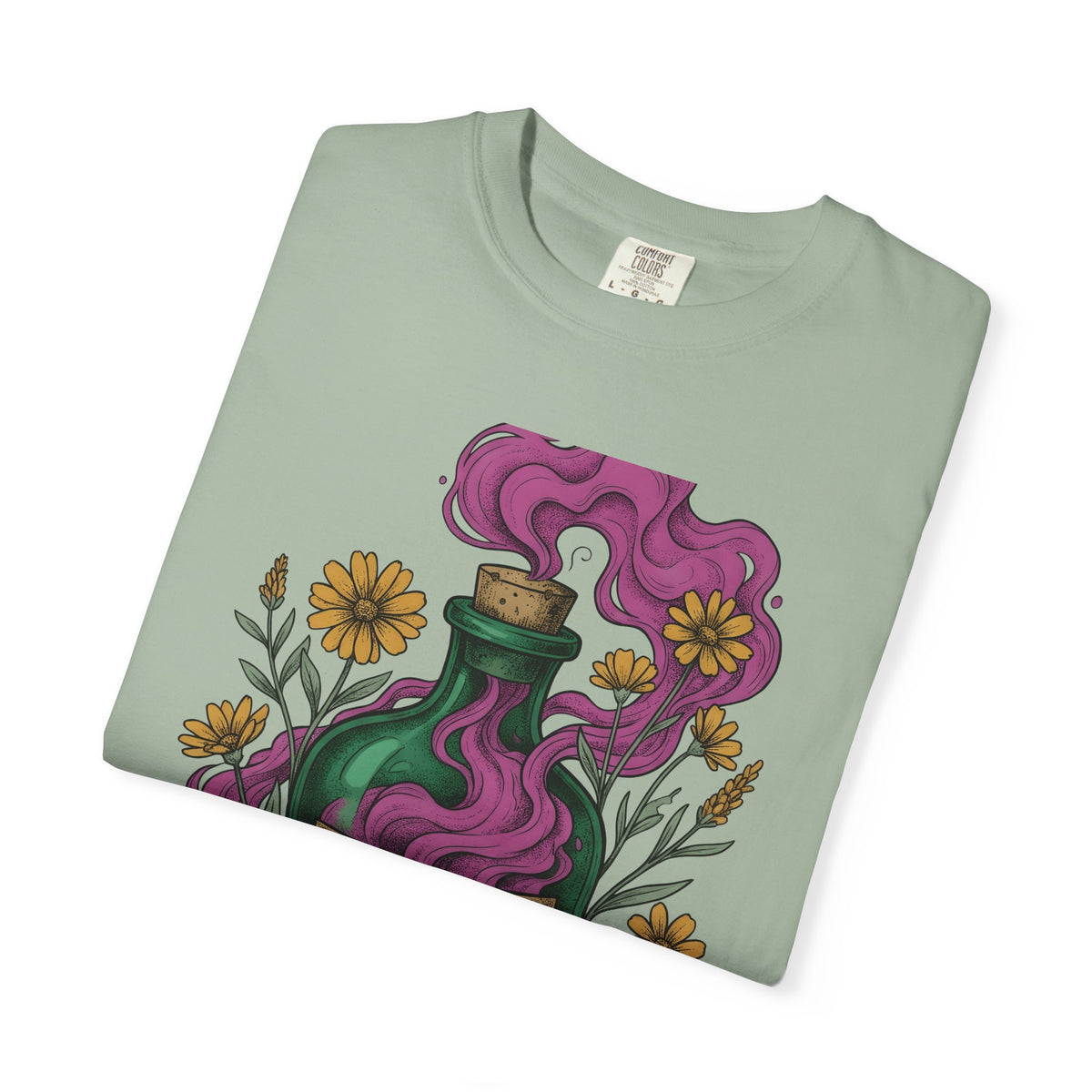 Elixir Flask T-Shirt Halloween Magic Gift Women Cartoon T-Shirt Potion Bottle T-Shirt Spooky Fan Toon T-Shirt Magical Graphic