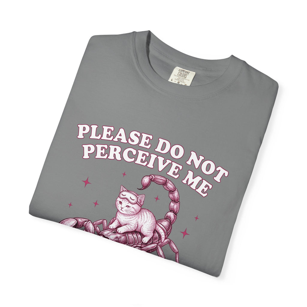 Cat Scorpion T-Shirt Cat Satire Gift Women Cartoon T-Shirt Scorpion T-Sh