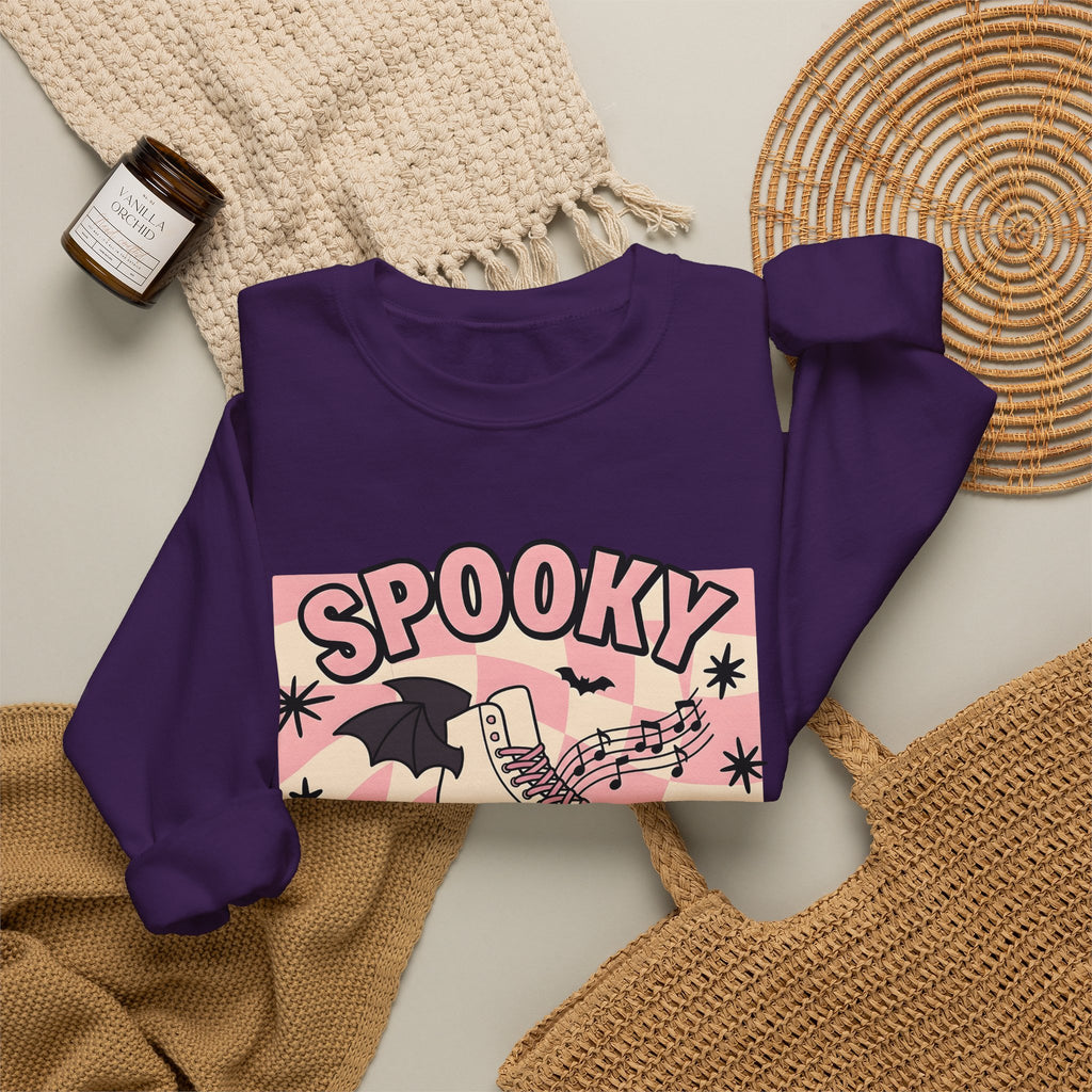 Roller Skate Bat Sweatshirt Halloween Sports Gift Women Line Art Sweatshirt Roller Derby Sweatshirt Horror Fan Skate Graphic Athlete
