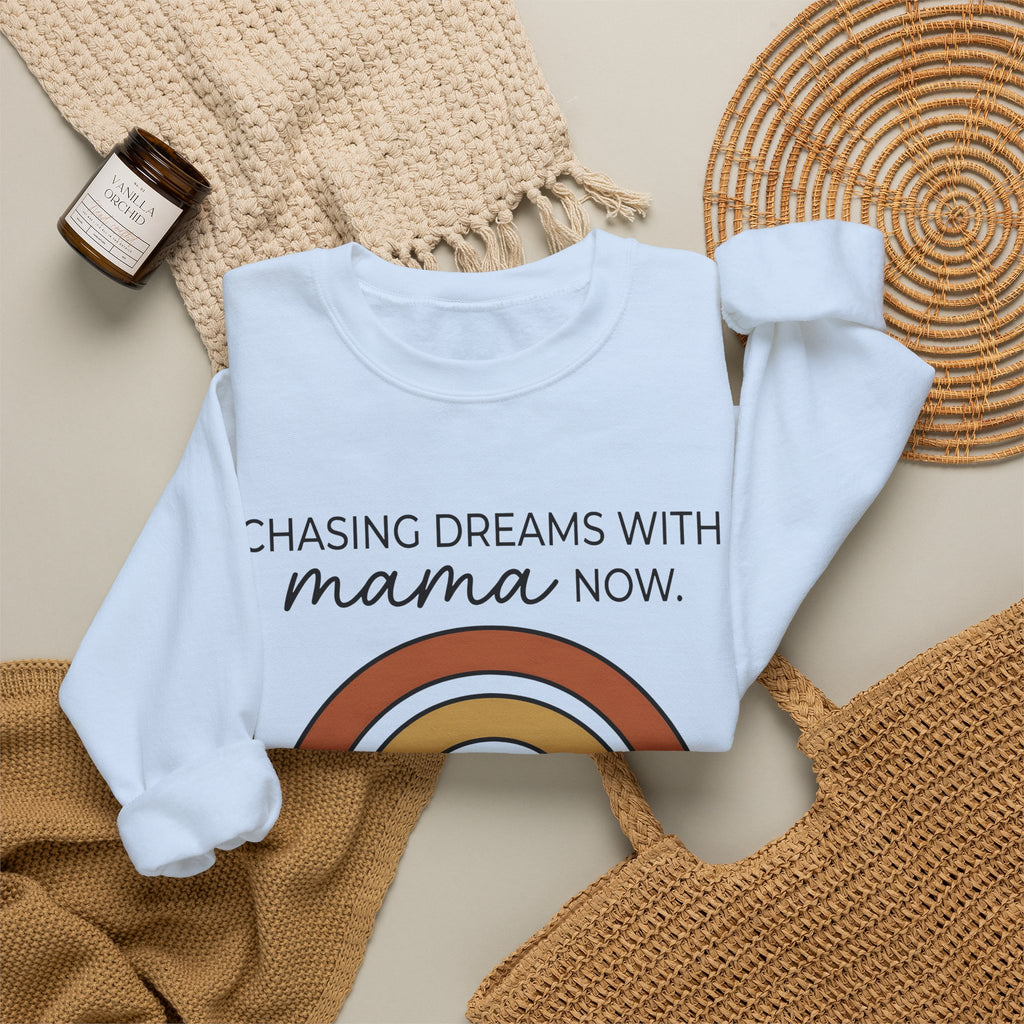 Rainbow Design Sweatshirt Moms Household Gift Women Hippie Sweatshirt Colorful Sweatshirt Mom Enthusiast Boho Sweatshirt Home Graphic Simple Love Symbol Sweatshirt