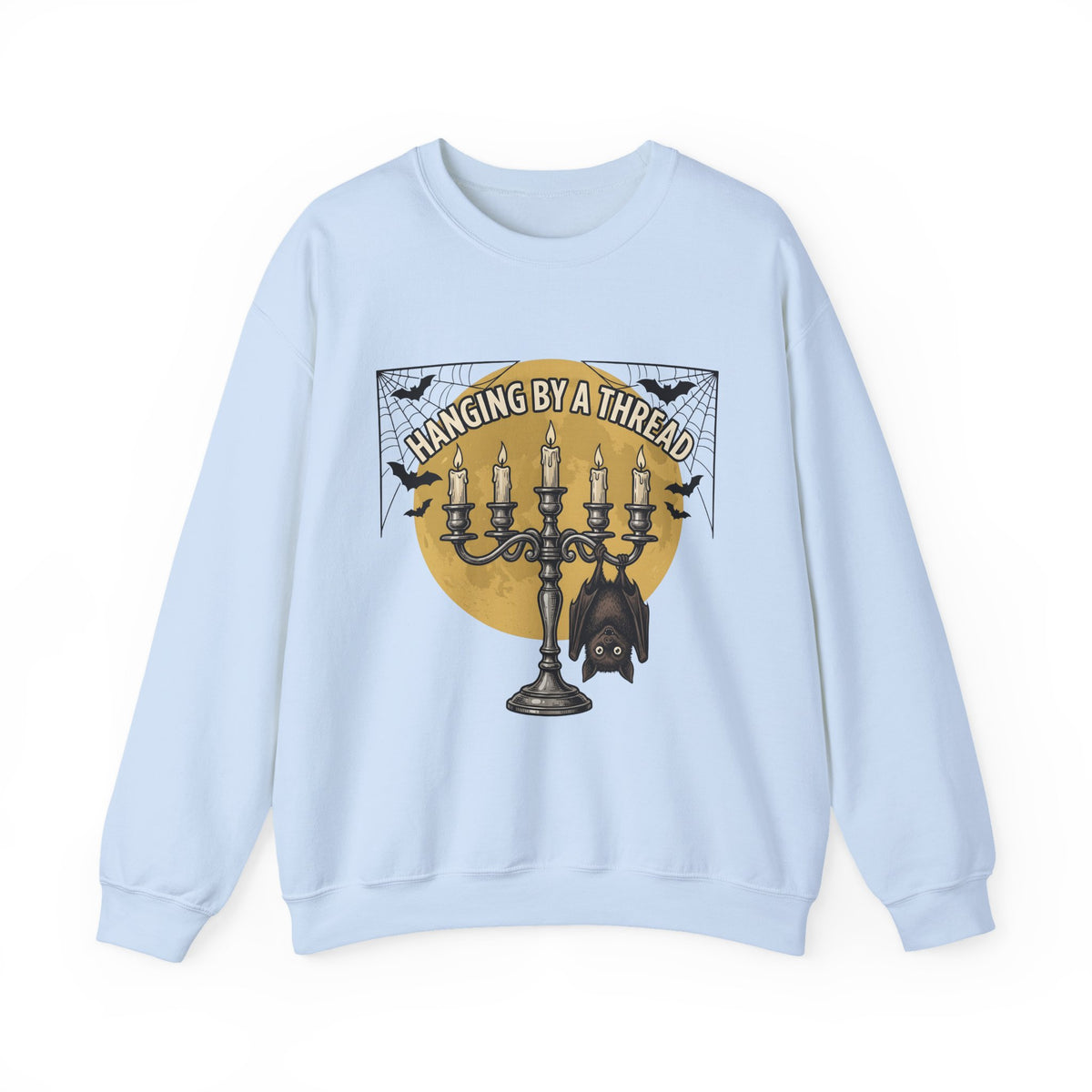 Bat Candelabra Sweatshirt Halloween Goth Gift Women Gothic Sweatshirt Candelabrum Sweatshirt Horror Fan Dark Sweatshirt Emo Graphic Vintage Spiderweb Sweatshirt