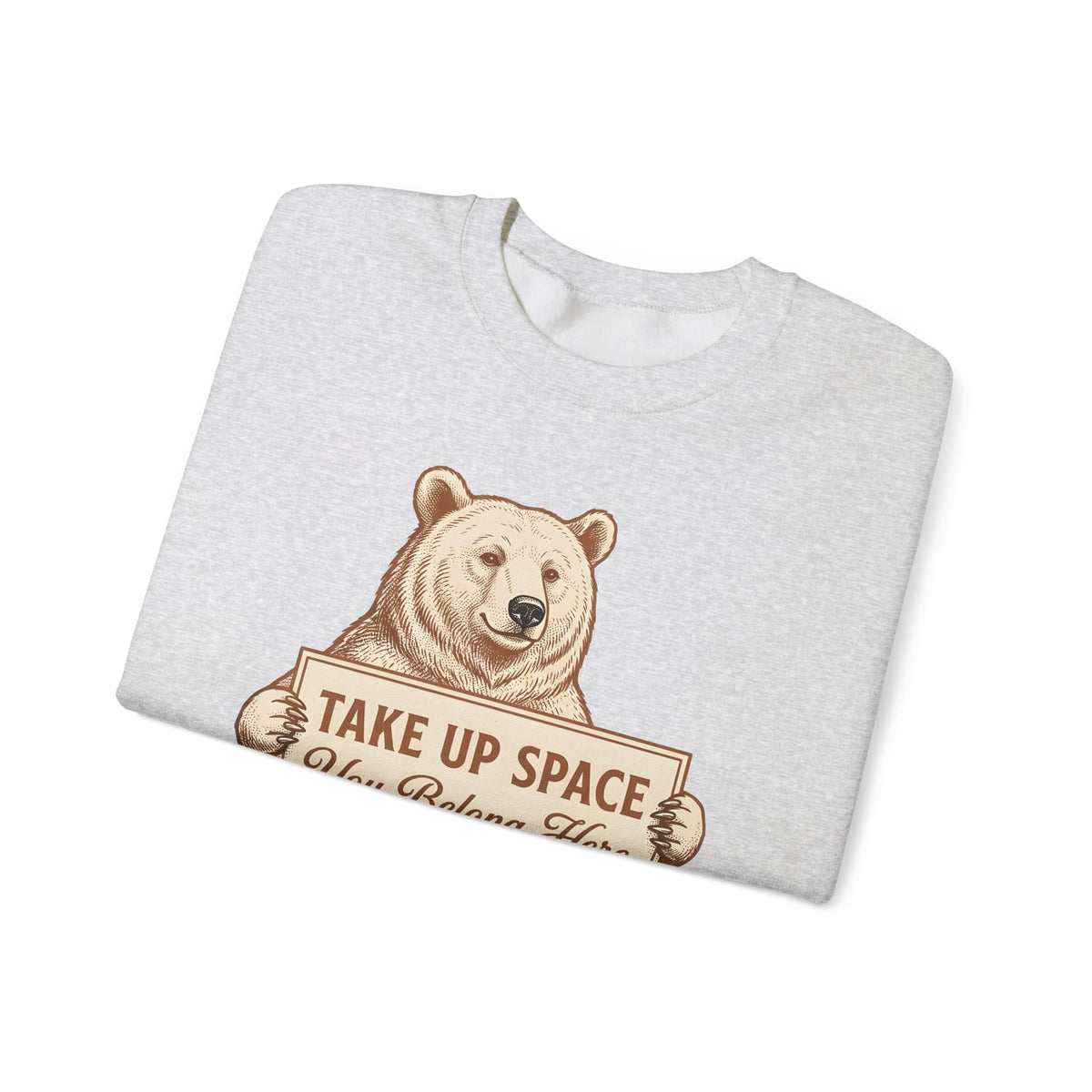 Bear Bear Animal Gift Vintage Grizzly Bear Fan Ursine Wildlife Hand Drawn Sign Sweatshirt