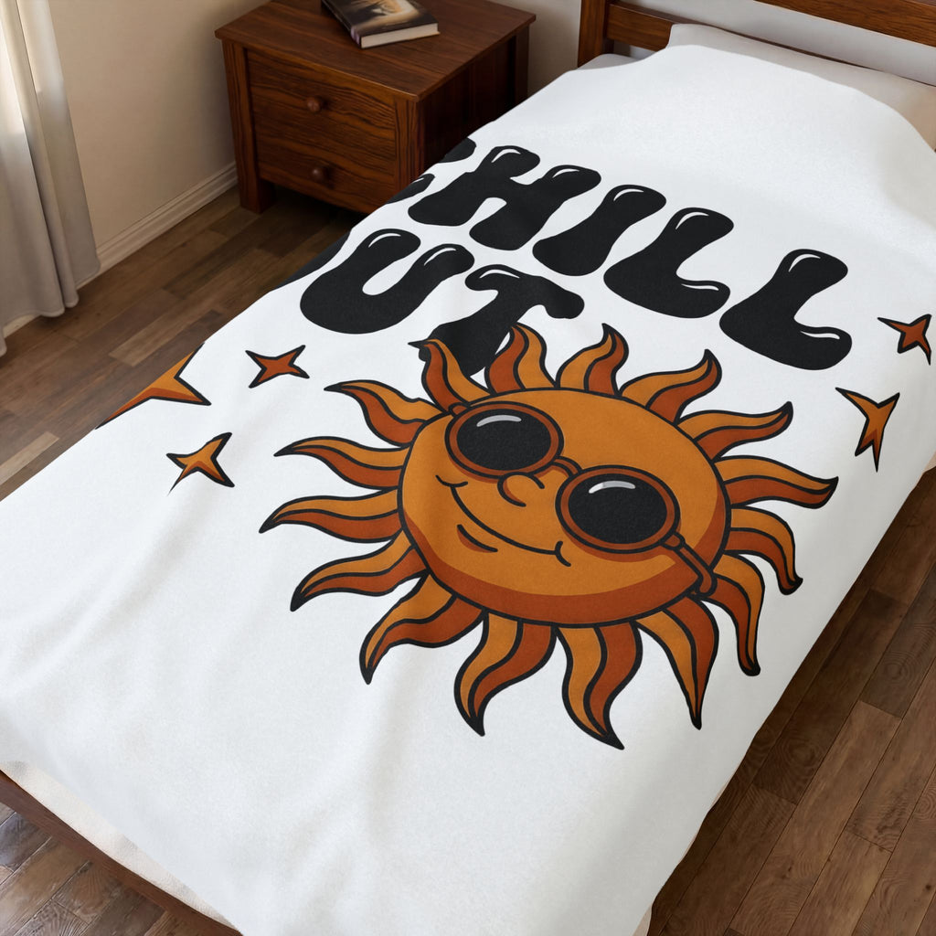 Sun Sunglasses Cute Summer Gift Retro Shades Adorable Fan Groovy Vacation Vintage Stars Blanket