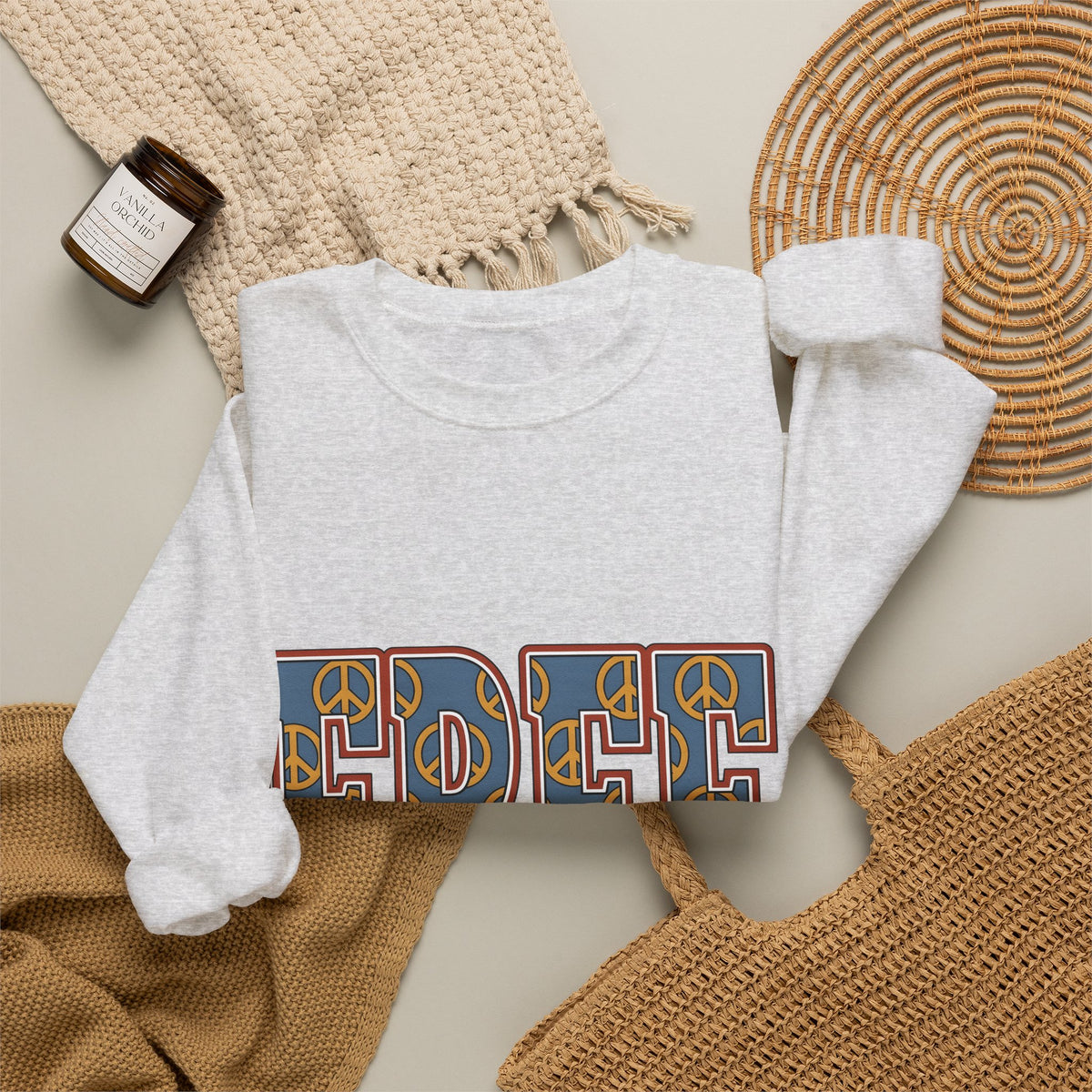 Peace Sign Graphic Sweatshirt America 4Th Of July Patriotic Gift Women Bold Sweatshirt Symbol Sweatshirt Fireworks Fan Graphic Design Vintage Retro Pattern