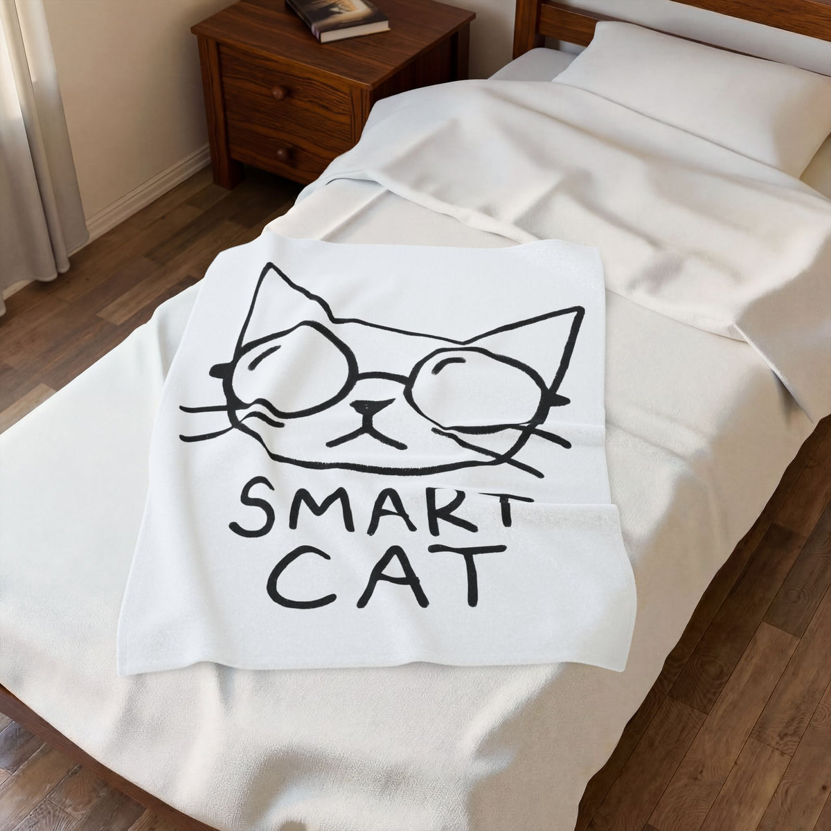 Feline Spectacles Blanket Cat Wildlife Gift Women Cartoon Blanket Cat Glasses Blanket Cat Fan Kitty Graphic Blanket Clean Cat Whiskers Blanket