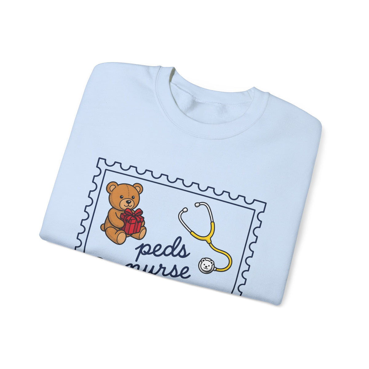 Teddy Bear Sweatshirt Nurse Christmas Gift Women Cartoon Sweatshirt Teddy Sweatshirt Healthcare Enthusiast Comic Sweatshirt Winter Graphic Retro Stethoscope