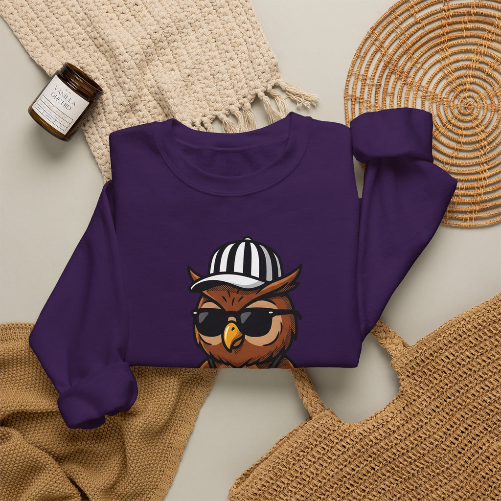 Owl Umpire Sports Activities Workout Gift Owl Athlete Enthusiast Fitness Sweatshirt