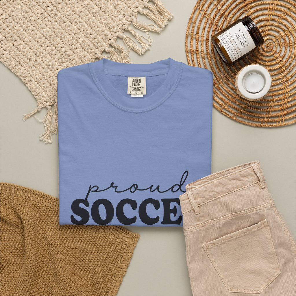 Soccer Ball T-Shirt Soccer Mom Fitness Gift Women Heavy T-Shirt Football T-Shirt Soccer Fan Grunge T-Shirt Workout Graphic Clean Sports T-Shirt