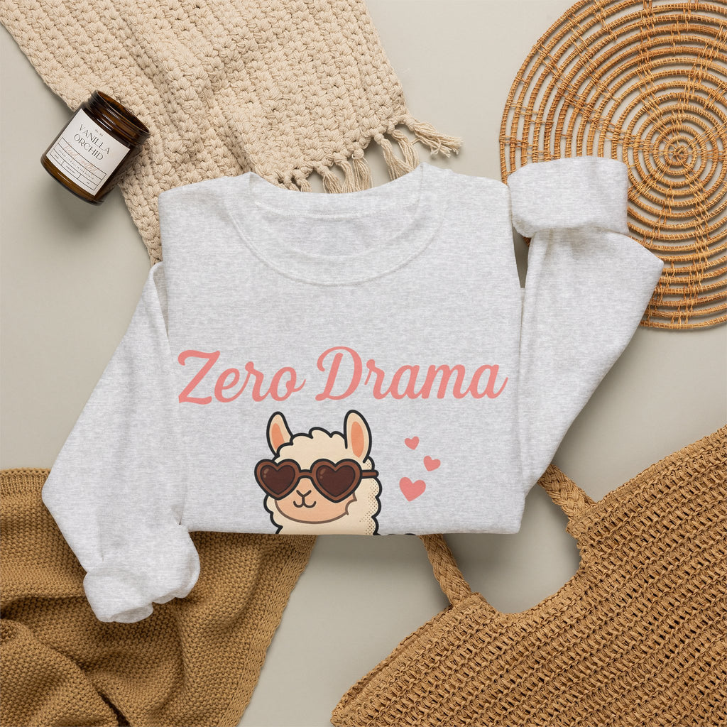 Alpaca Eyewear Sweatshirt Funny Fauna Gift Women Whimsical Sweatshirt Sunglasses Sweatshirt Humor Fan Spectacles Sweatshirt Wildlife Graphic Illustrated