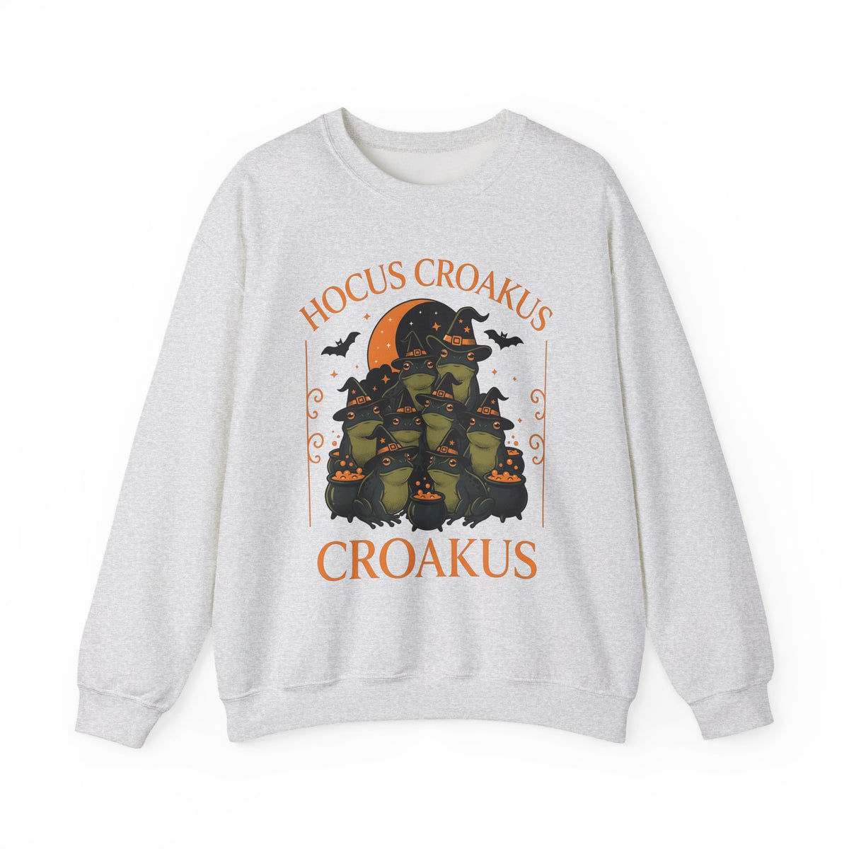 Witch Frogs Sweatshirt Halloween Animal Gift Women Cartoon Sweatshirt Toad Sweatshirt Horror Fan Comic Sweatshirt Creature Graphic Vintage Cauldrons Sweatshirt