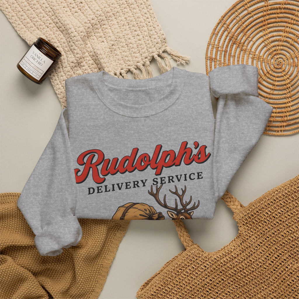 Deer Illustration Sweatshirt Christmas Celebration Gift Women Retro Sweatshirt Fawn Sweatshirt Noel Fan Vintage Sweatshirt Party Graphic Sketch Present Sweatshirt