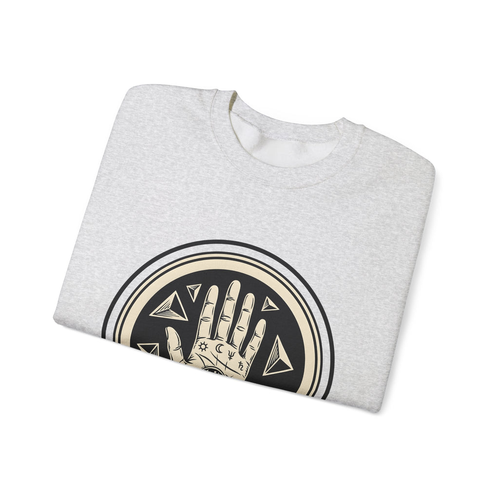 Enchanted Hand Sweatshirt Mystical Esoteric Gift Women Folk Sweatshirt Magical Hand Sweatshirt Occult Fan Primitive Sweatshirt Mystical Graphic Antique Polygon