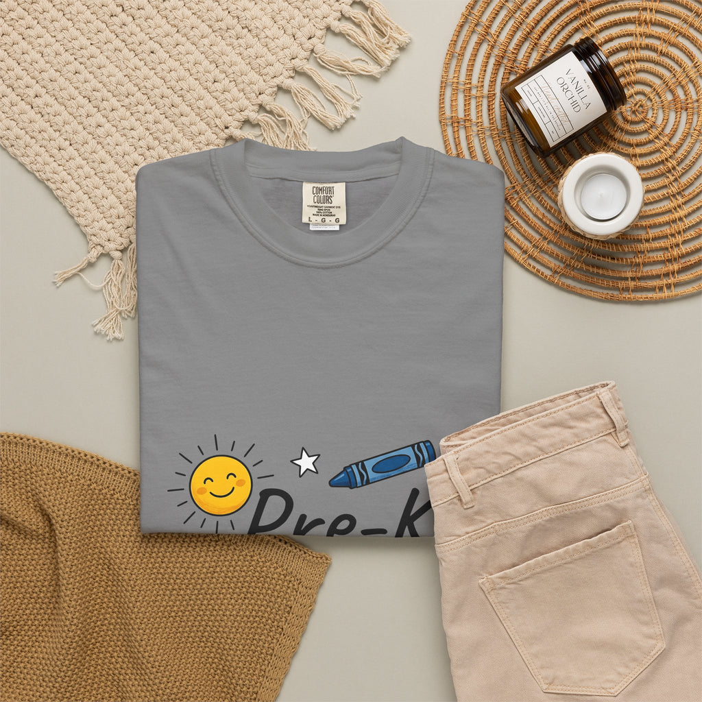 School Items T-Shirt Teacher Kindergarten Gift Women Line Art T-Shirt School Supplies T-Shirt Educator Enthusiast Illustration T-Shirt Preschool