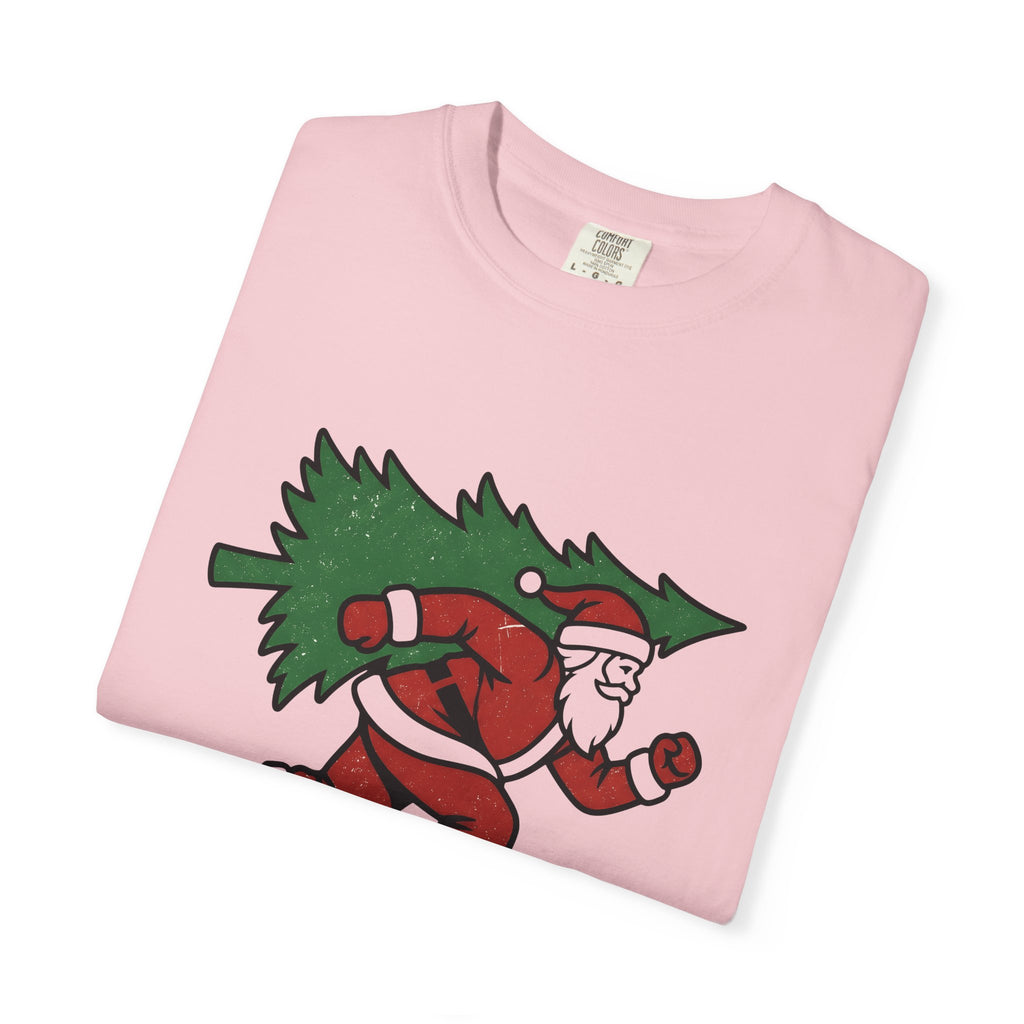 Santa Roller Skates T-Shirt Sports Christmas Gift Women Cartoon T-Shirt Kris Kringle T-Shirt Athlete Fan Toon T-Shirt Holiday Graphic Vintage