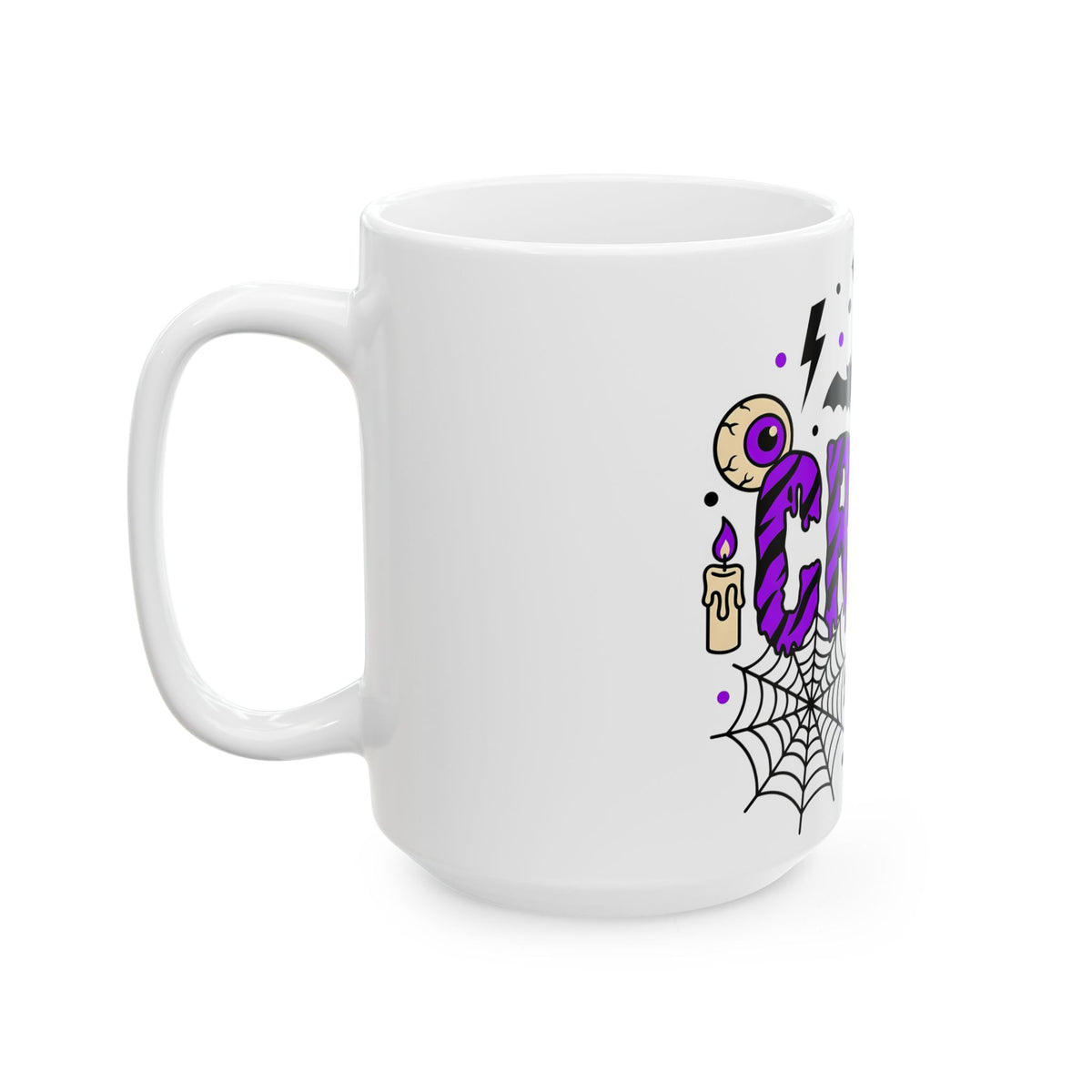 Bat Spider Webbing Mug Halloween Occult Gift Women Haunted Mug Spider Web Mug Horror Fan Spooky Mug Mystic