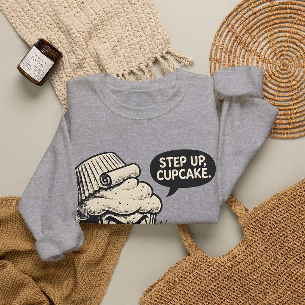 Cake Character Sweatshirt Desserts Satire Gift Women Anime Sweatshirt Pastry Sweatshirt Dessert Fan Manga Sweatshirt Parody Graphic Hand Drawn Speech Cloud