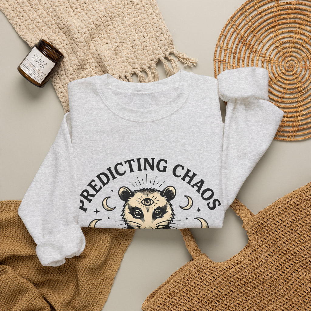 Peaceful Possum Sweatshirt Possum Fauna Gift Women Mystical Sweatshirt Opossum Sweatshirt Possum Enthusiast Magical Sweatshirt Wildlife Graphic Old School Moon