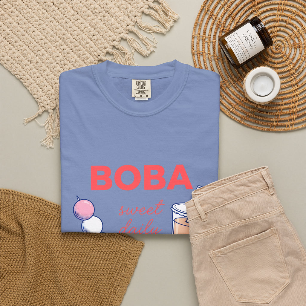 Tapioca Tea T-Shirt Drinks Culinary Gift Women Illustration T-Shirt Bubble Tea T-Shirt Beverage Fan Drawing Design Graphic Foodie Sketch Sweet