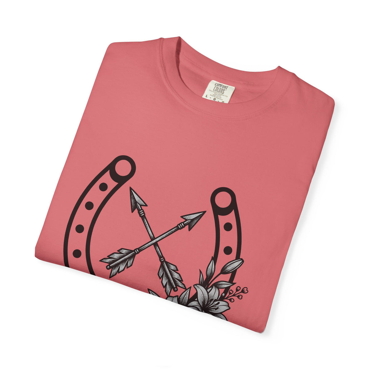 Horseshoe Arrows T-Shirt Cowgirl Cowboy Gift Women Tribal T-Shirt Arrowheads T-Shirt Rodeo Fan Native T-Shirt Cowboy Graphic Classic Blossoms
