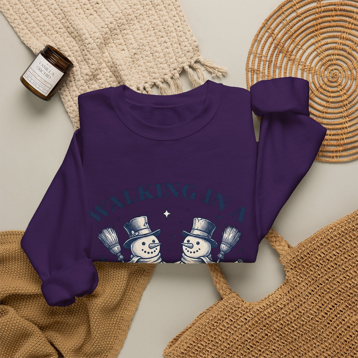Snowman Twosome Sweatshirt Christmas Cold Gift Women Handmade Sweatshirt Frosty Sweatshirt Xmas Fan Handmade Sweatshirt Frosty Graphic Cartoon Glimmers Sweatshirt