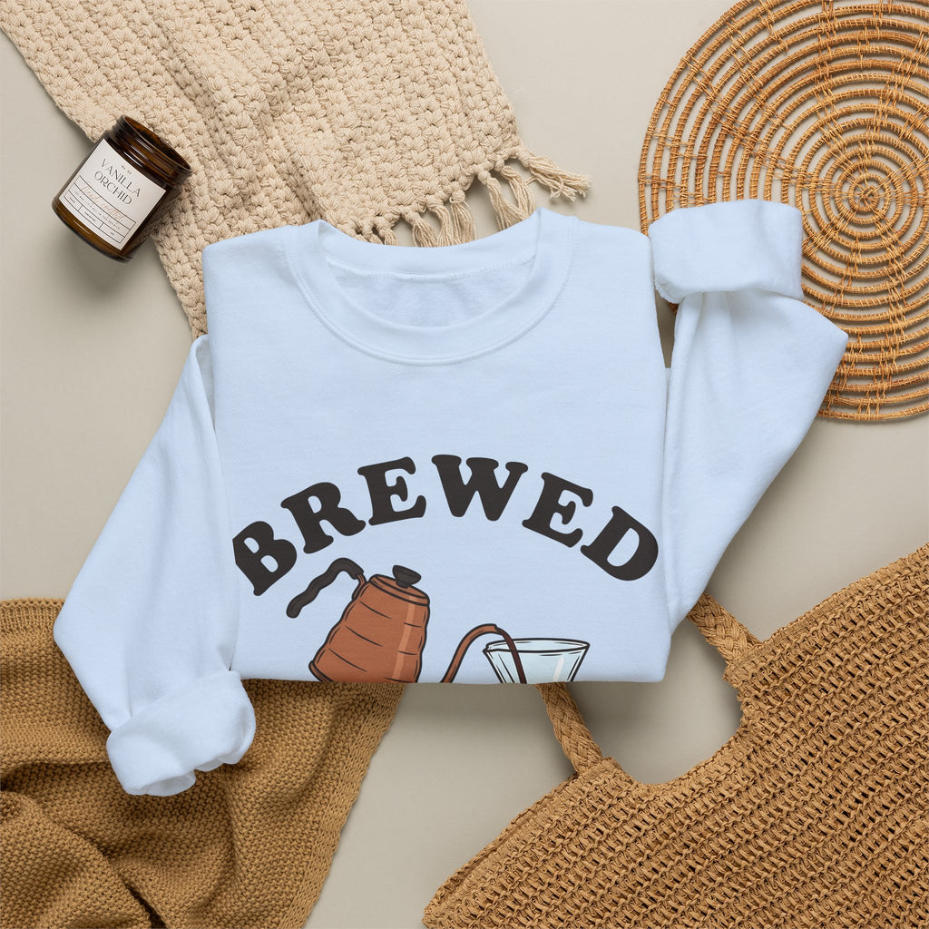 Coffee Maker Sweatshirt Coffee Beverage Gift Women Sketch Sweatshirt Brewer Sweatshirt Coffee Fan Coffee Illustration Design Retro Pour Over Sweatshirt