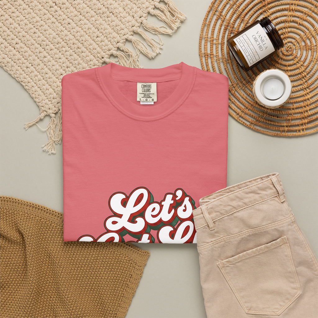 Festive Message T-Shirt Christmas Fun Gift Women Joyful T-Shirt Holiday Greeting T-Shirt Christmas Fan Cheerful T-Shirt Amusement Graphic Classic