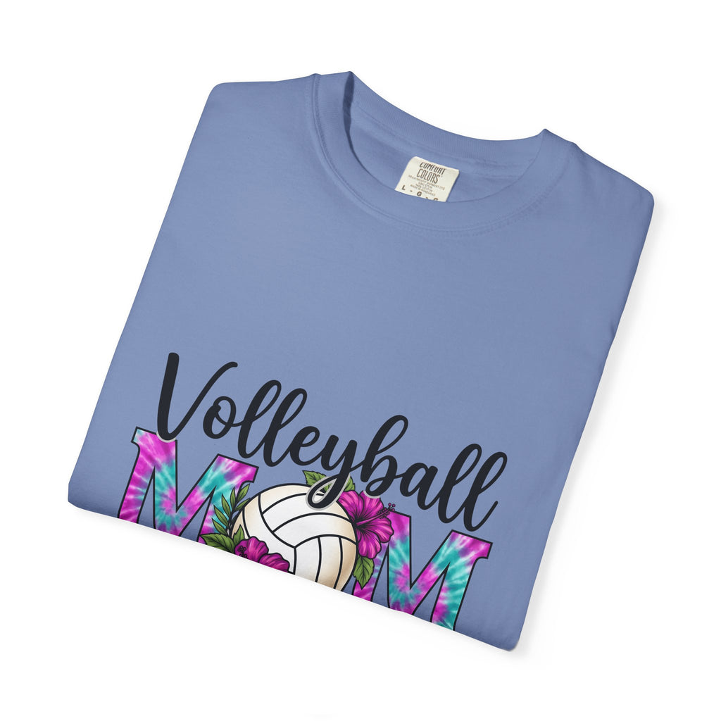 Volleyball Floral T-Shirt Volleyball Mom Sports Gift Women Tie Dye T-Shirt Volleyball T-Shirt Volleyball Enthusiast Batik T-Shirt Athletic Graphic