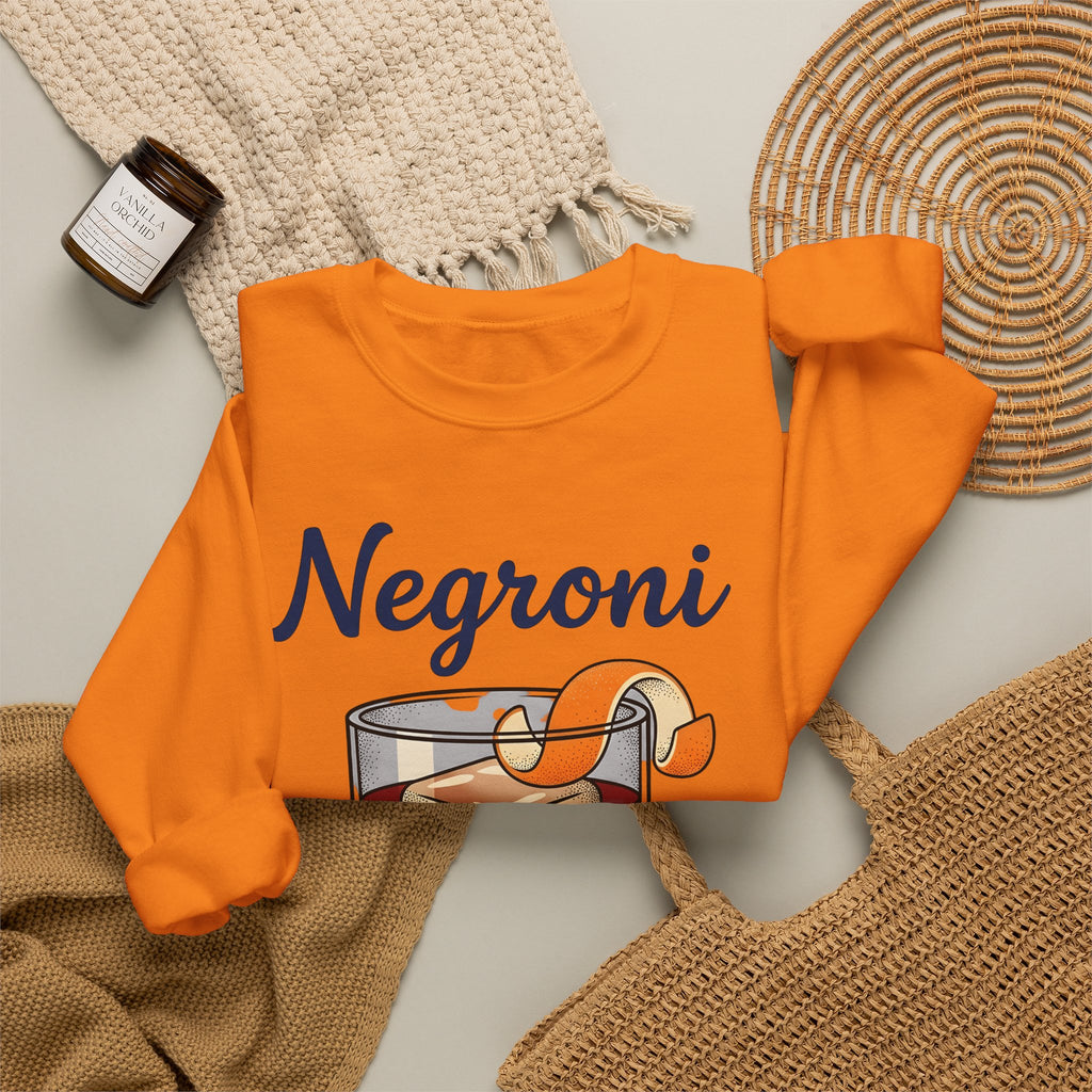 Martini Glass Sweatshirt Drinks Tavern Gift Women Classic Sweatshirt Cocktail Sweatshirt Cocktail Fan Barware Sweatshirt Pub Graphic Line Art Orange Zest