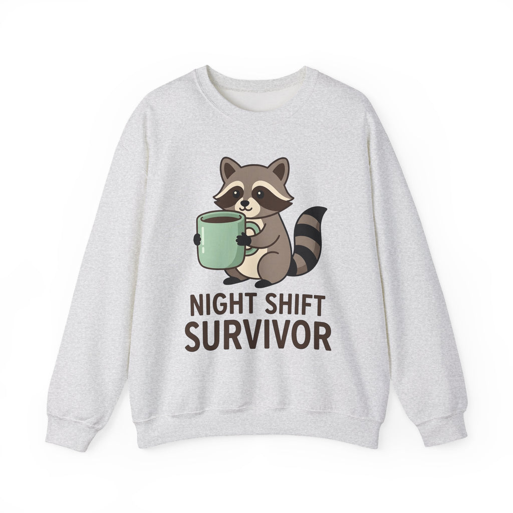 Raccoon Coffee Sweatshirt Nurses Coffee Gift Women Cute Sweatshirt Coffee Sweatshirt Nurse Enthusiast Adorable Sweatshirt Caffeinated Graphic Coffee
