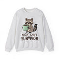 Raccoon Coffee Sweatshirt Nurses Coffee Gift Women Cute Sweatshirt Coffee Sweatshirt Nurse Enthusiast Adorable Sweatshirt Caffeinated Graphic Coffee