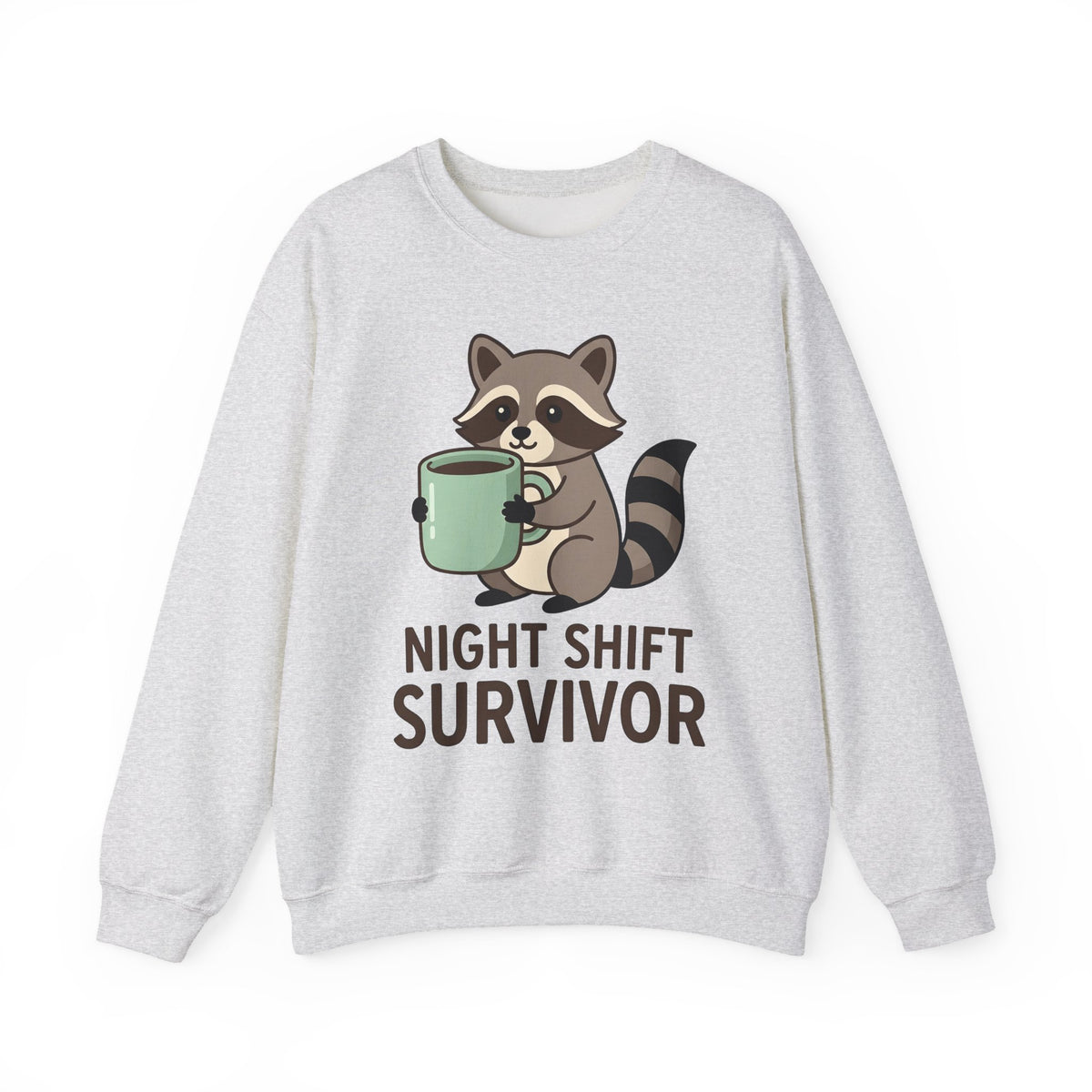 Raccoon Coffee Sweatshirt Nurses Coffee Gift Women Cute Sweatshirt Coffee Sweatshirt Nurse Enthusiast Adorable Sweatshirt Caffeinated Graphic Coffee