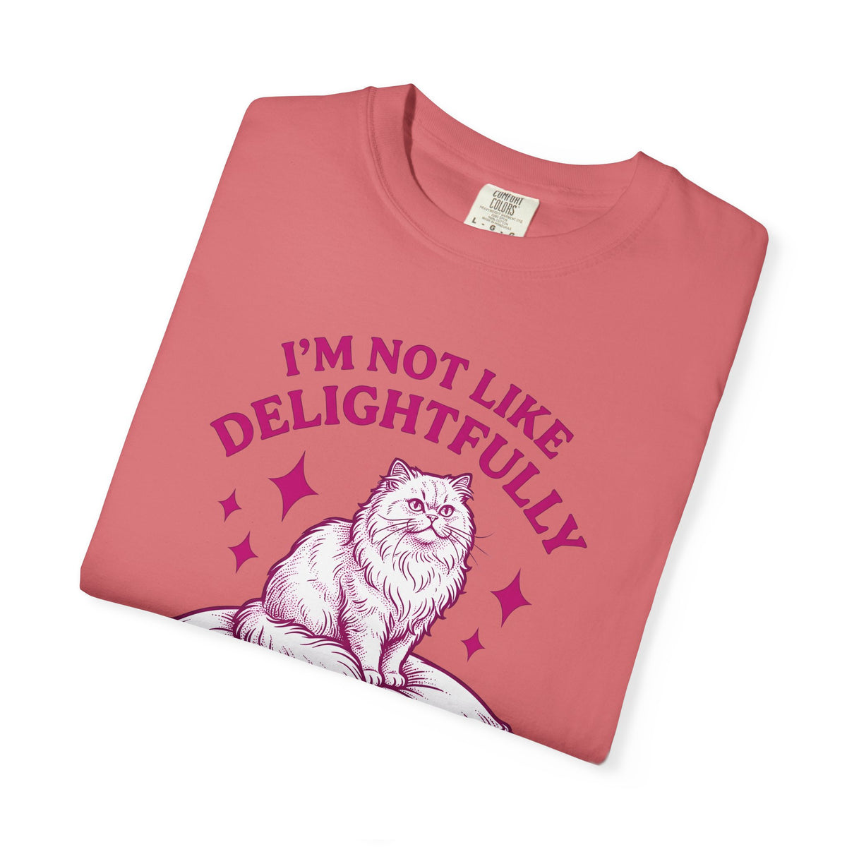 Furry Cat T-Shirt Funny Animal Gift Women Classic T-Shirt Kitten T-Shirt Humor Fan Cartoon T-Shirt Creature Graphic Doodle Throw T-Shirt T-Shirt