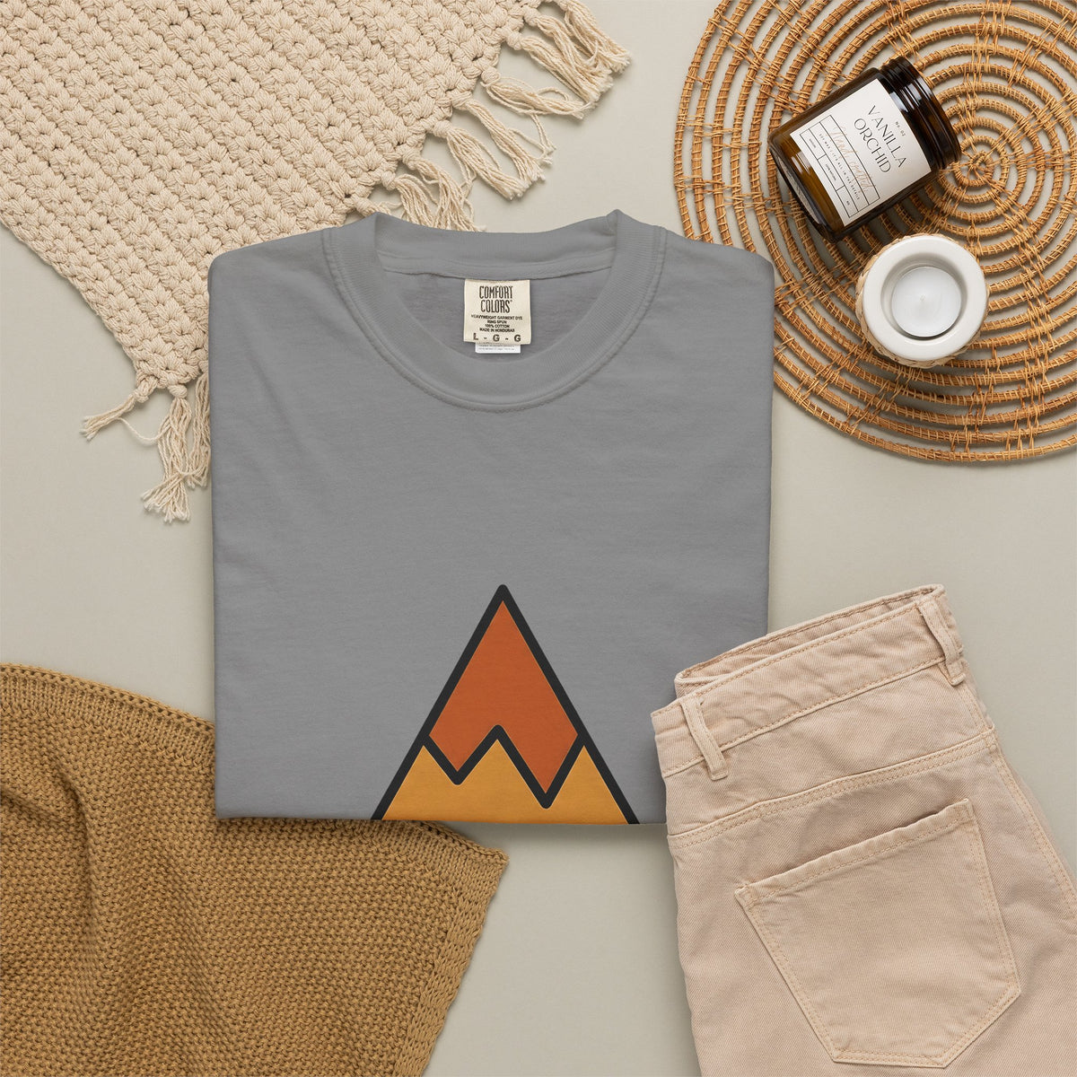 Mountain Nature Outdoors Gift Minimalist Peak Wilderness Enthusiast Simple Adventure T-Shirt