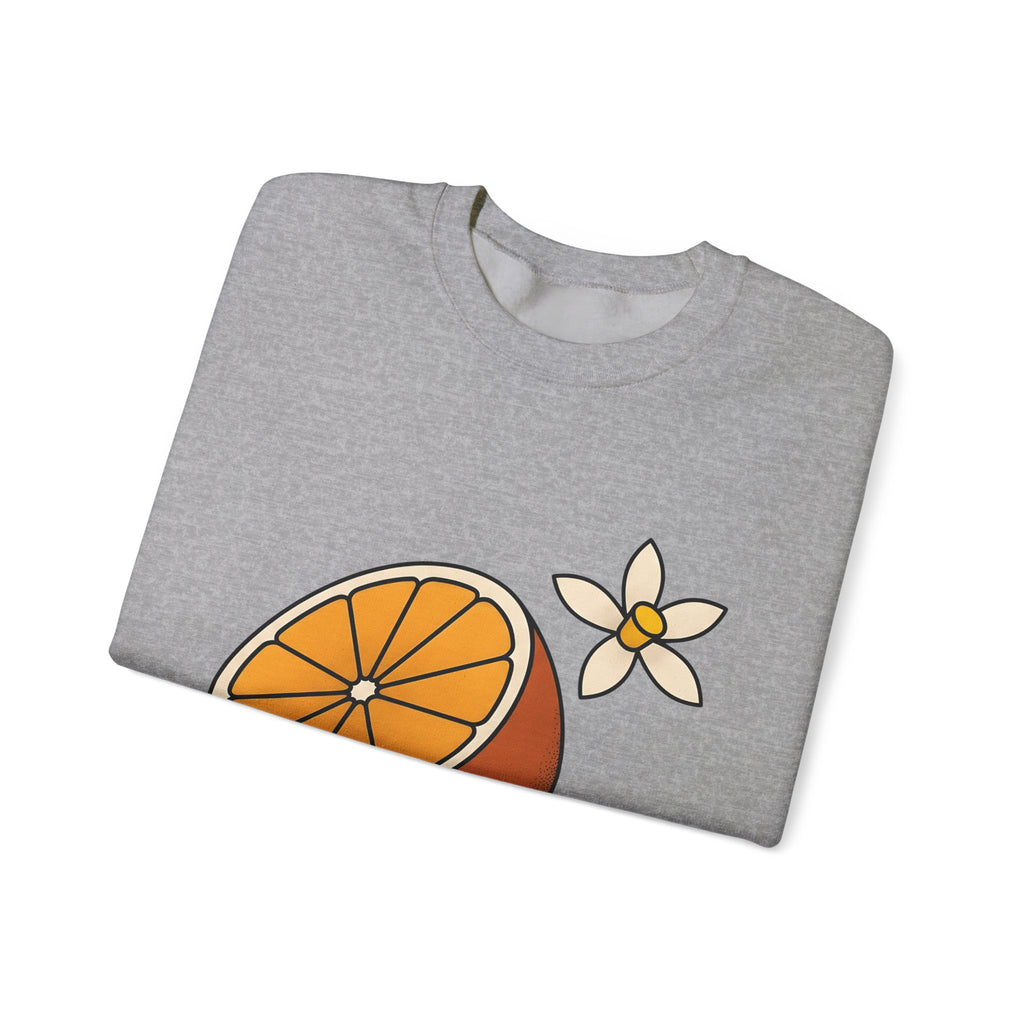 Tangerine Segment Sweatshirt Boho Chic Gardening Gift Women Modern Sweatshirt Mandarin Sweatshirt Bohemian Fan Contemporary Sweatshirt Gardener Graphic Classic