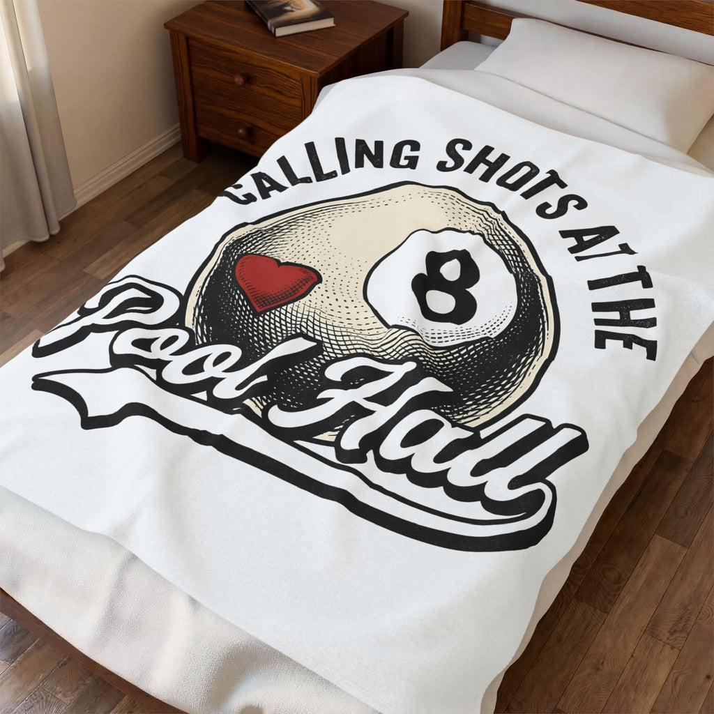 Billiard Ball Billiards Lounge Gift Retro Pool Ball Billiard Fan Vintage Bar Classic Heart Blanket